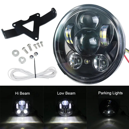 5.75 inch LED Headlight for Yamaha Bolt Raider Stryker SCR950 Warrior Hi/Low Beam Parking Light by InterCyprus Trading Ltd