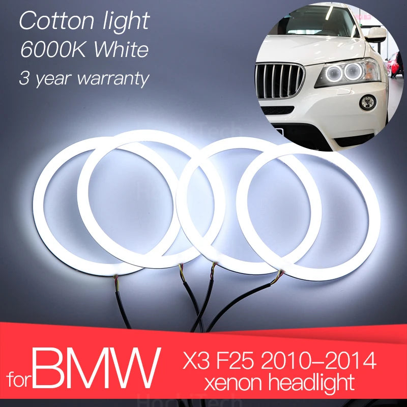 LED Enkelisilmät Setti 6000K Valkoinen BMW X3 F25 2010-2014