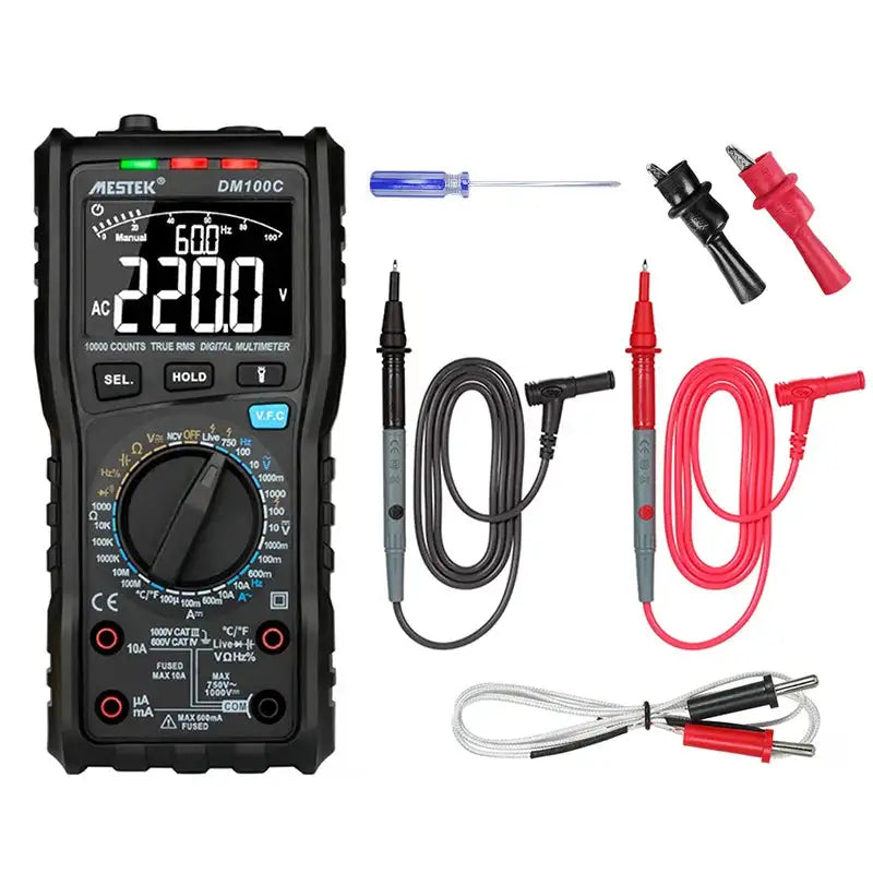 Mestek True RMS Multimeter NCV Auto Non Contact Tester with 2 gift