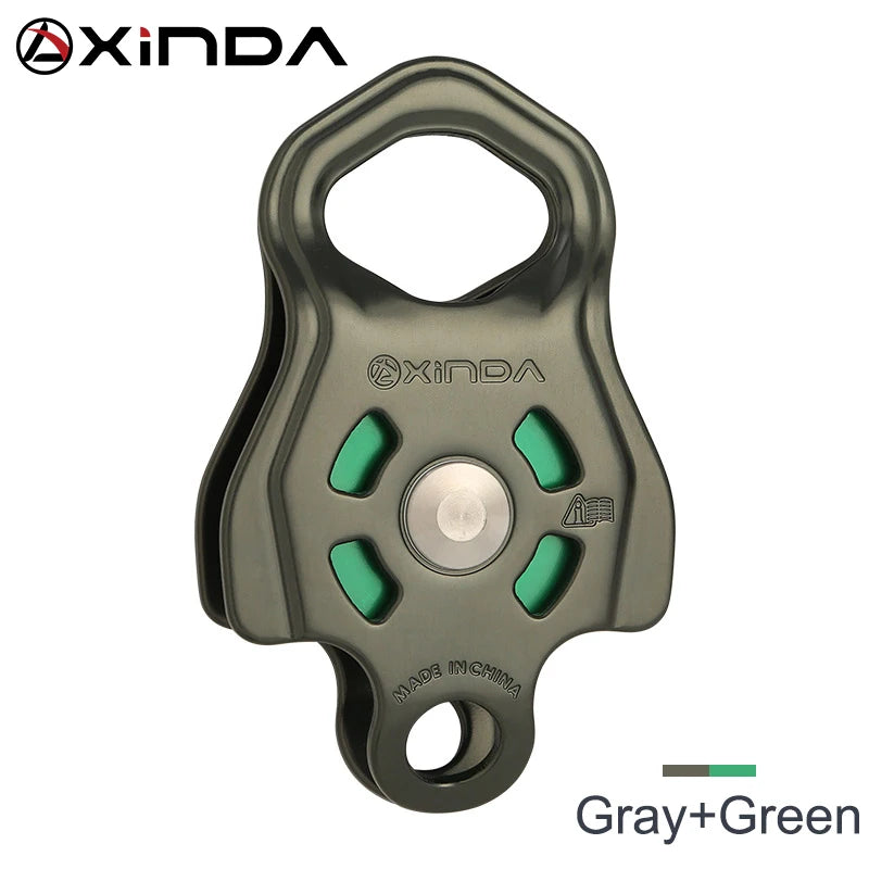 XINDA H-PU02 Pulley - High Strength 36kN Breaking Load Gray and Green