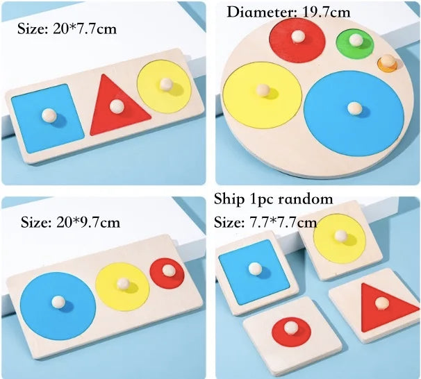 Montessori Trä Greppbräda Sorteringspussel Förskola