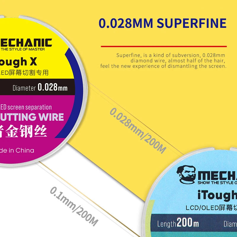MECHANIC High Hardness Special Steel Cutting Wire &ndash; Precision LCD Screen Separation Tool