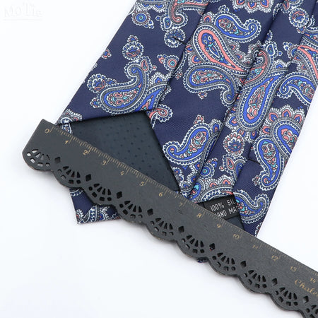 Paisley Floral Soft Silk Necktie for Men