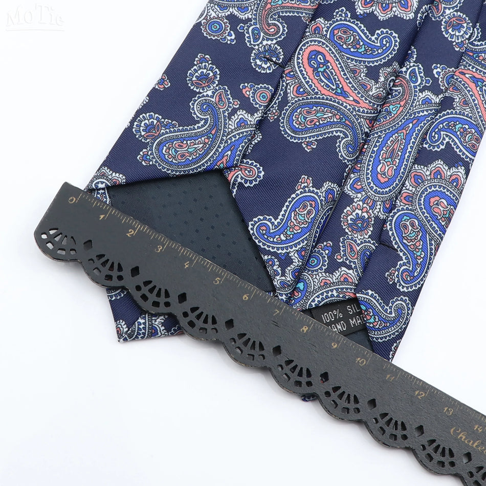 Paisley Floral Soft Silk Necktie for Men