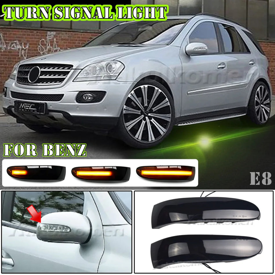 Lumină de semnalizare laterală dinamică cu LED, 2 bucăți, pentru Mercedes-Benz M-Class W164