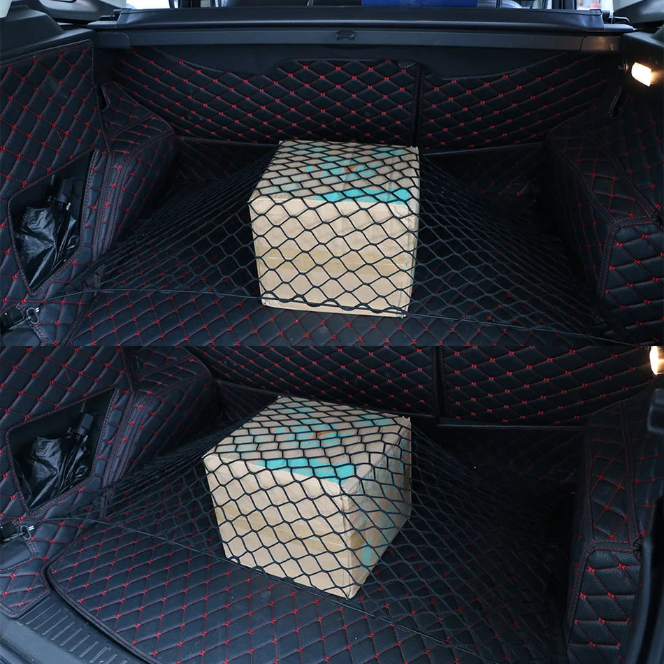 Universāls automašīnas bagāžnieka organizators, neilona sieta uzglabāšana, 90x40/110x50 cm