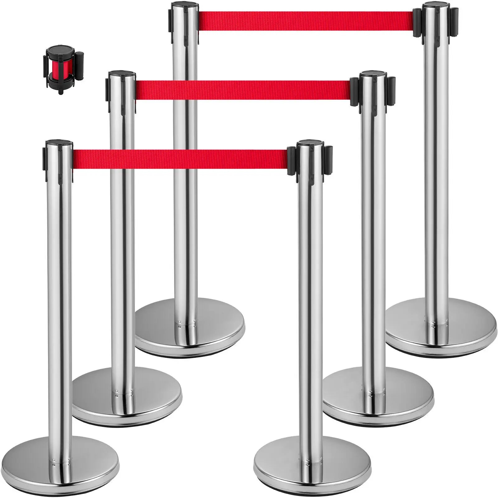 SucceBuy Stainless Belt Stanchion &ndash; Retractable Belt 6.6 Ft