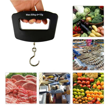 JUANJUAN Portable Hook Scale &ndash; Accurate 50Kg Capacity with Backlight
