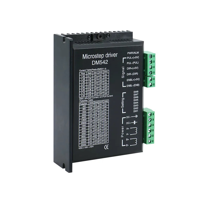 DM542 Stepper Motor Driver for NEMA23 Motors, 24-50V, 4.2A