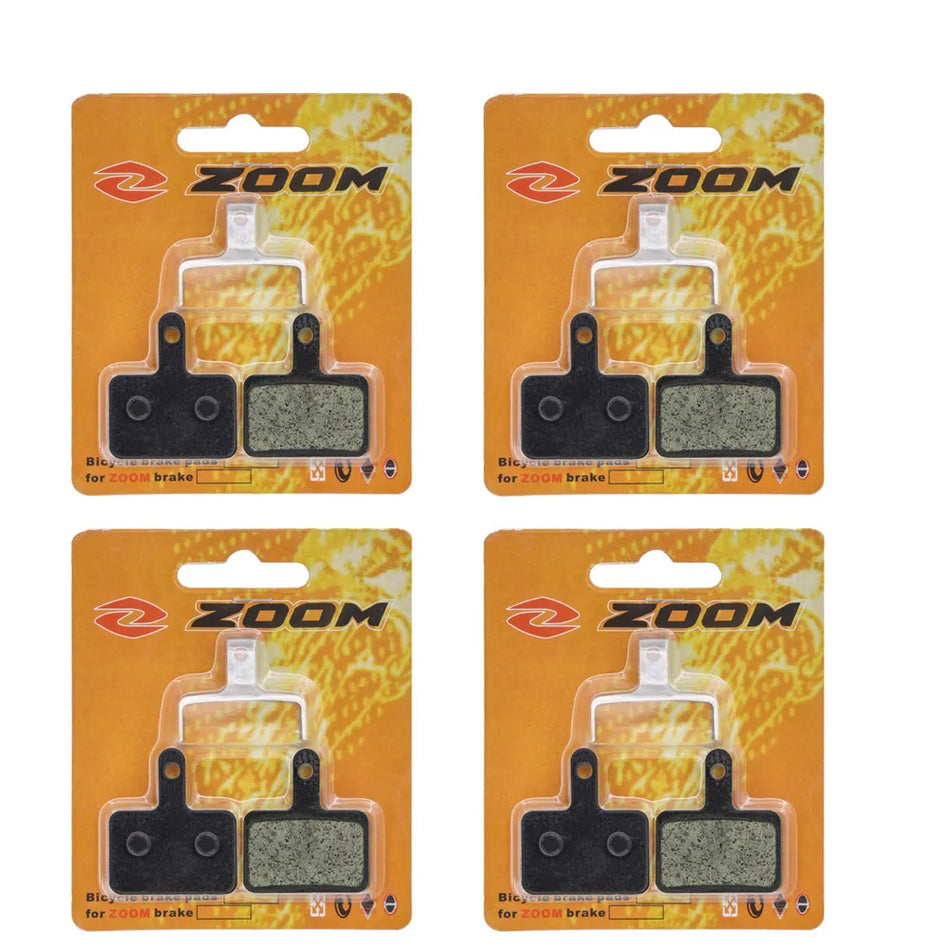 MTB Resin Disc Brake Pads for Hydraulic Brakes, Quiet Operation, Organic Compound, 4 Pairs