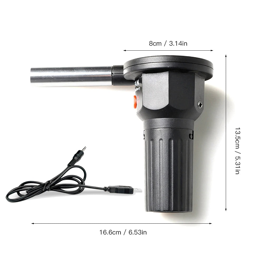 Portable USB BBQ Air Blower for Outdoor Cooking