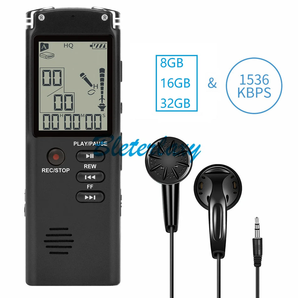 Mini Spy USB Voice Recorder black / 16GB