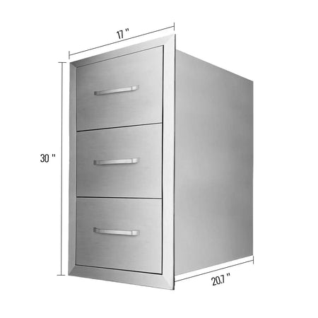 Stainless Steel Outdoor Drawers With Handle BBQ Island