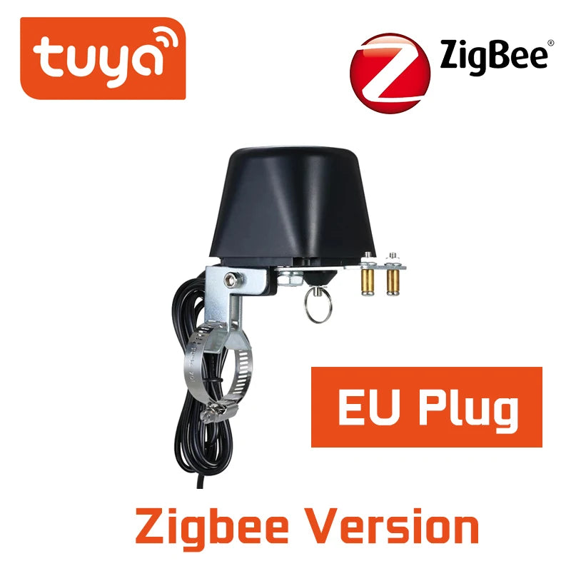 Tuya ZigBee Smart Wireless Gas Water Valve &ndash; Alexa Capable Zigbee EU Plug