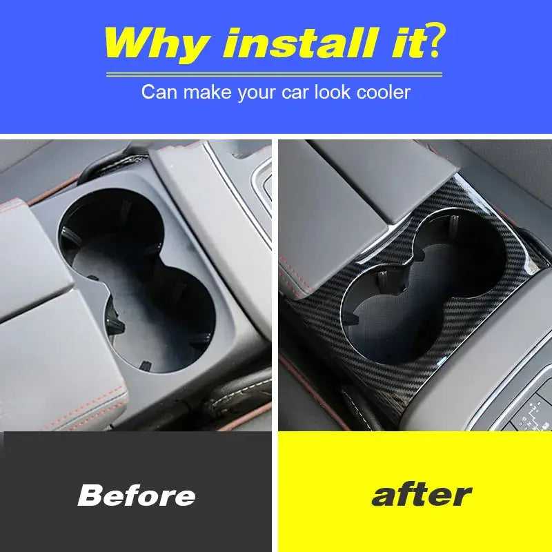 Vtear Car Cup Holder Cover Interior Decoration Frame Center Console Cup Slot Protect Trim Accessories For Citroen C5 Aircross by InterCyprus Trading Ltd