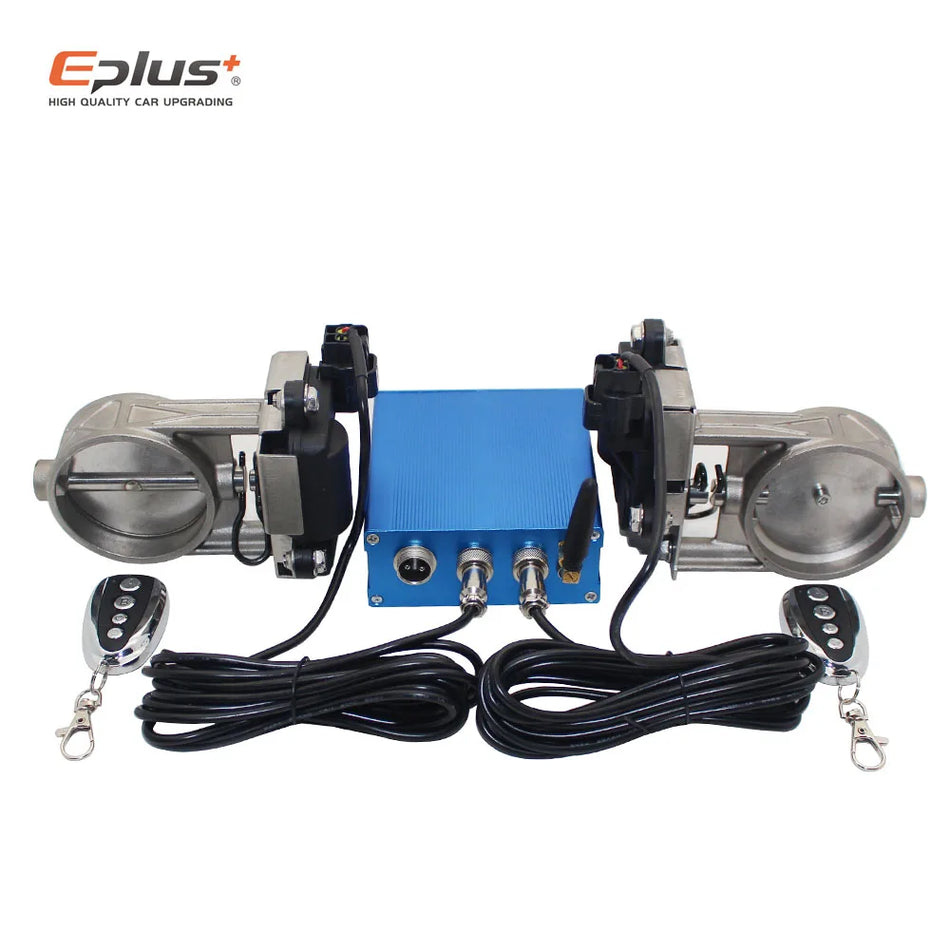 EPLUS Car Exhaust Pipe Electronic Valve Kit with Remote Control - Universal Fit, Multi-Angle Mode, Available in 51mm, 63mm, 70mm, 76mm