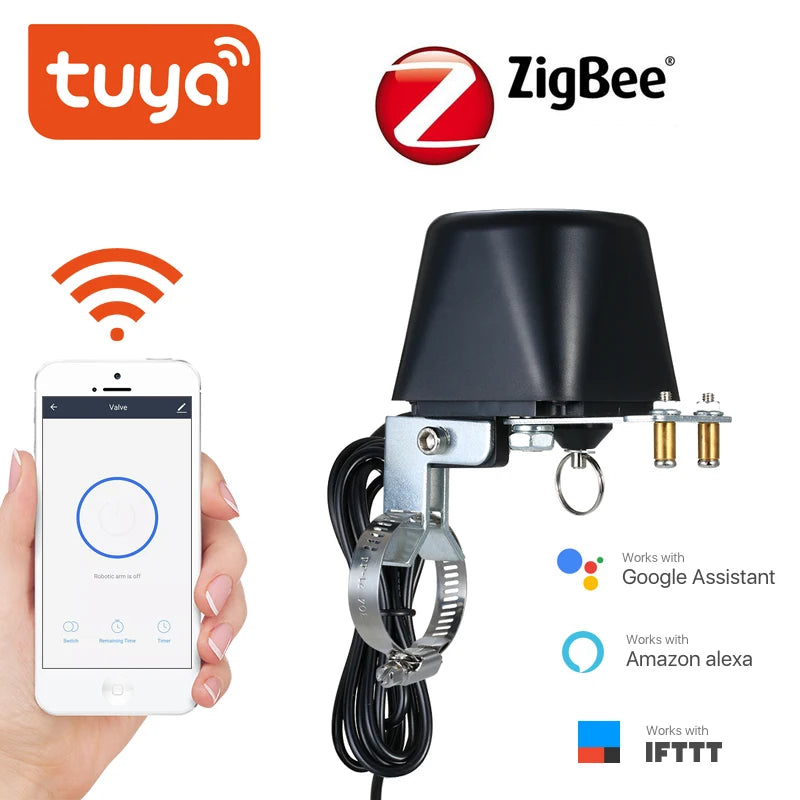 Tuya ZigBee Smart Wireless Gas Water Valve &ndash; Alexa Capable