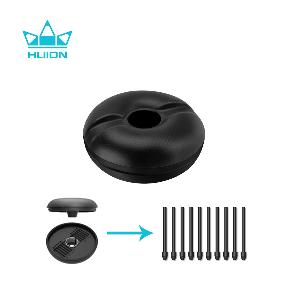 Huion Pennhållare med 10 spetsar för PW517, passar Kamvas 22, Kamvas Pro 24 Graphica