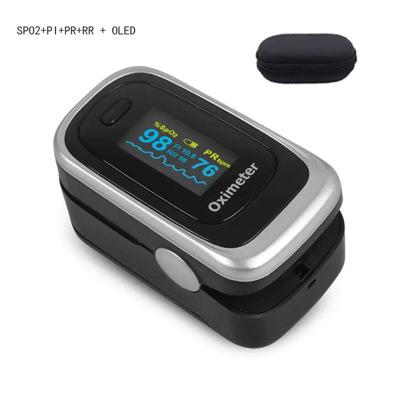 YK-80C Fingertip Pulse Oximeter - OLED Display Readouts oxi-009 black case / Russian Federation