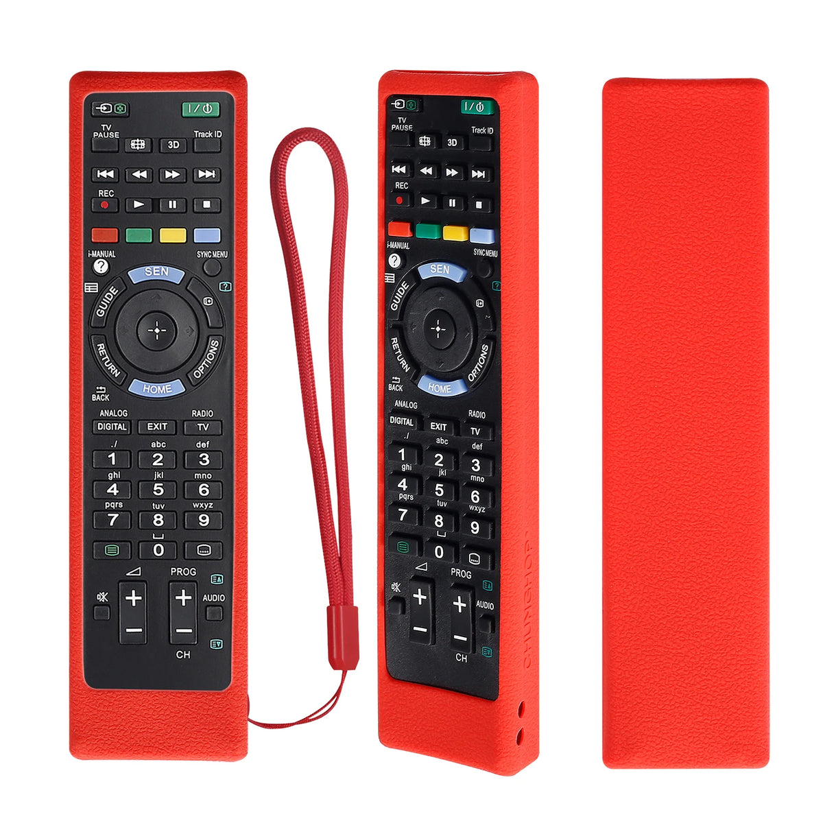 Silicone TV Remote Covers for Sony - Shockproof &amp; Luminous Red / CHINA