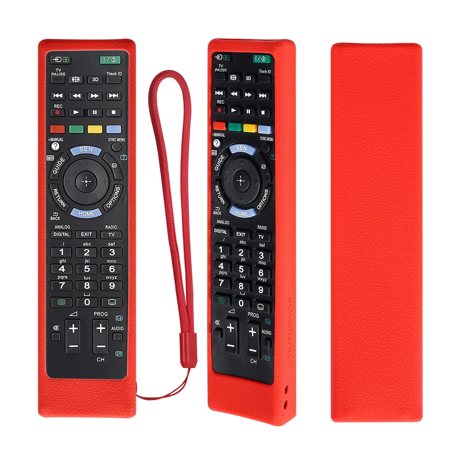 Silicone TV Remote Covers for Sony - Shockproof &amp; Luminous Red / CHINA