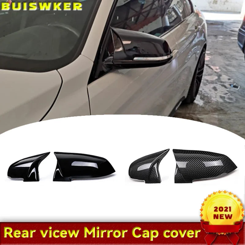 Tampas de Cobertura do Espelho Retrovisor em Carbono Preto para BMW 1 2 3 4 X M