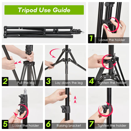 Professional Tripod with LED Ring Light for Phone and Camera