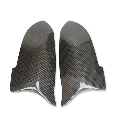 Carbon Fiber Rear View Mirror Caps BMW 5 6 7 Series Carbon Grain Black