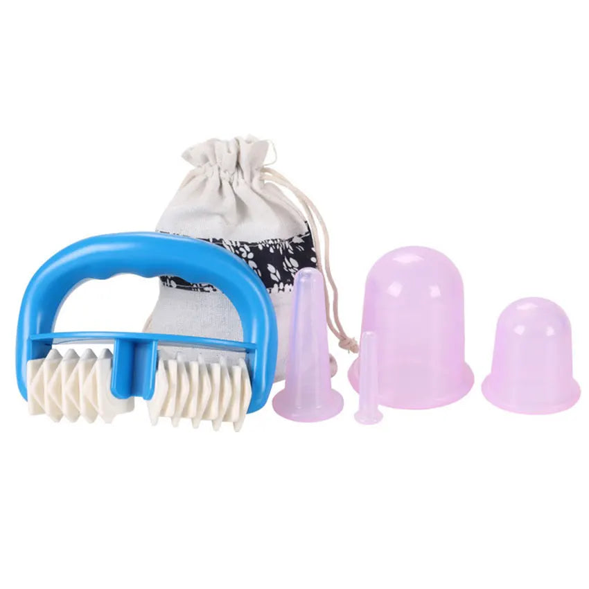 Silicone Anti Cellulite Cups &ndash; Manual Suction Therapy 5psc purple