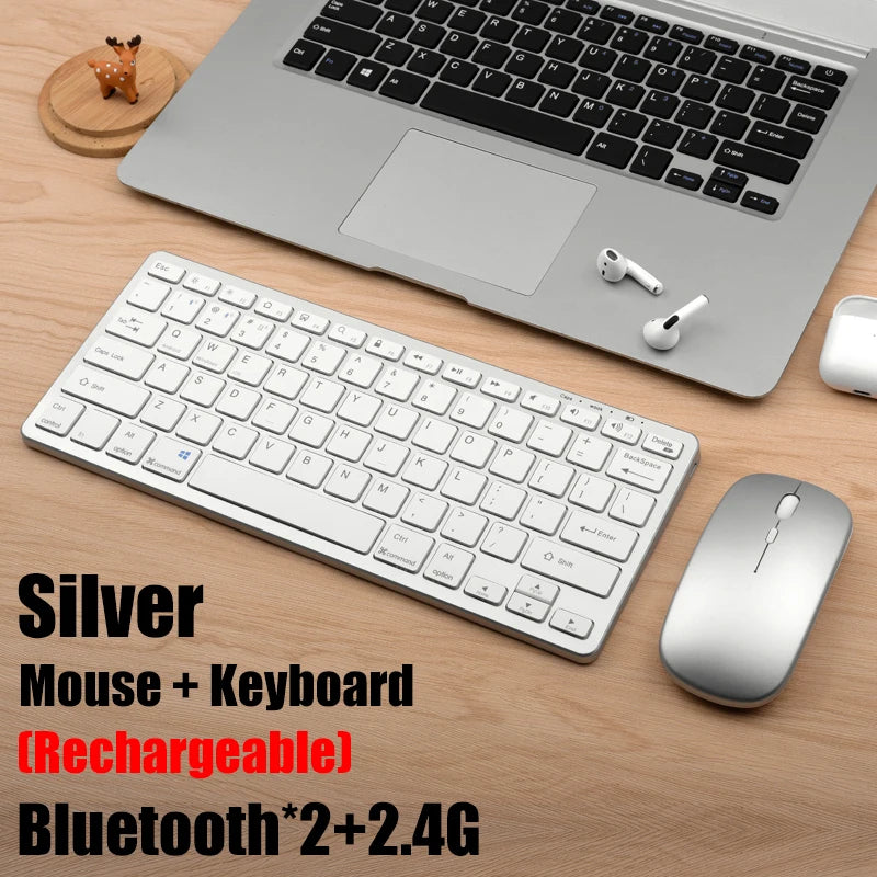GOOJODOQ KM01 &ndash; Ultra Portable Bluetooth 5.0 Keyboard KM02 Set Silver