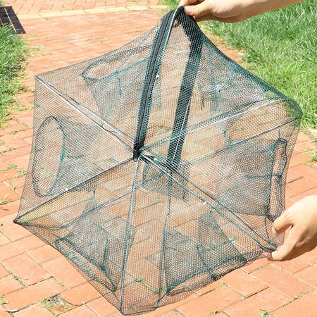 Folding Crayfish Catcher &amp; Fish Trap Nets - Easy &amp; Automatic Trapping Solution