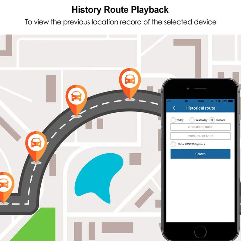 TKSTAR 4G GPS Tracker with Remote Oil Cut-off for Cars and Motorcycles