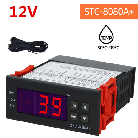 STC-8080A Temperature Controller &ndash; Dual Sensor Frost Alarm STC-8080A 12V