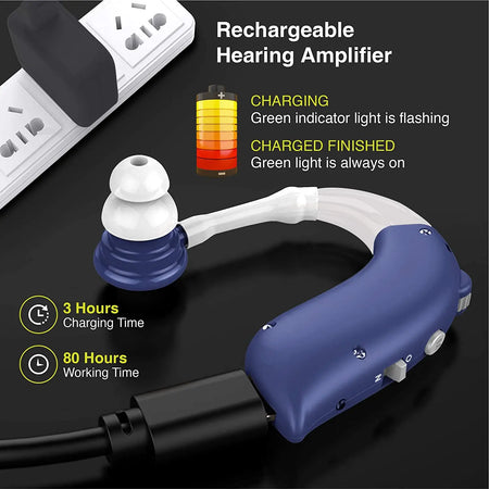 New Best Rechargeable Hearing Aid &ndash; Adjustable Tone Amp