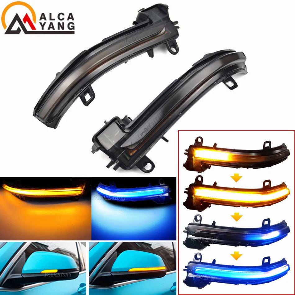 Clignotants de rétroviseur dynamique LED avec lentille fumée pour BMW X1 X2 F45 F46 F49