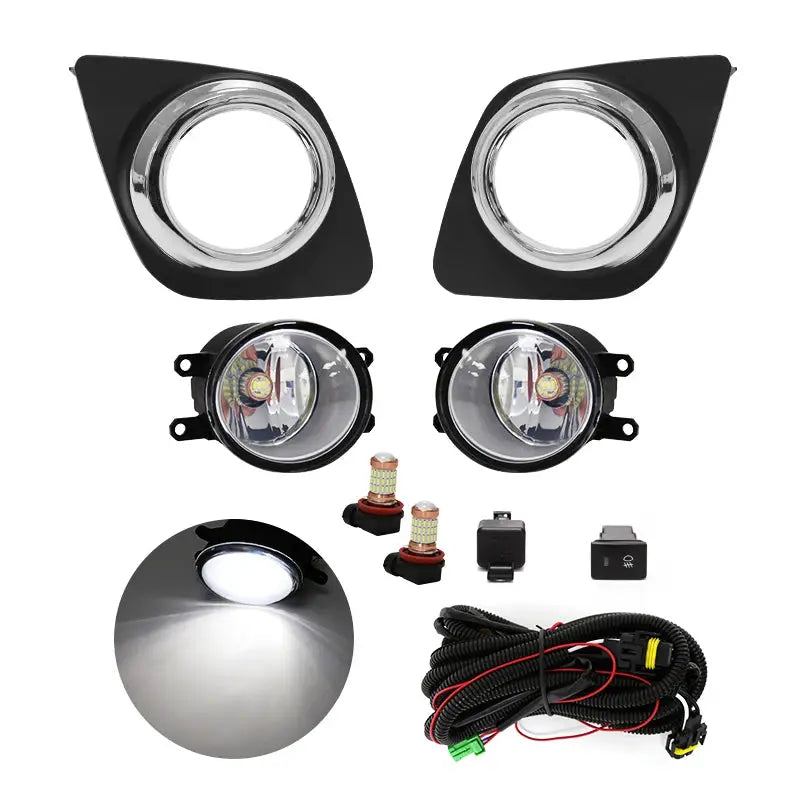 Fog Light For Toyota RAV4 2009 2010 2011 2012 Led Daytime Running Lamp Daylight DRL Wateproof Wires Switch Button by InterCyprus Trading Ltd