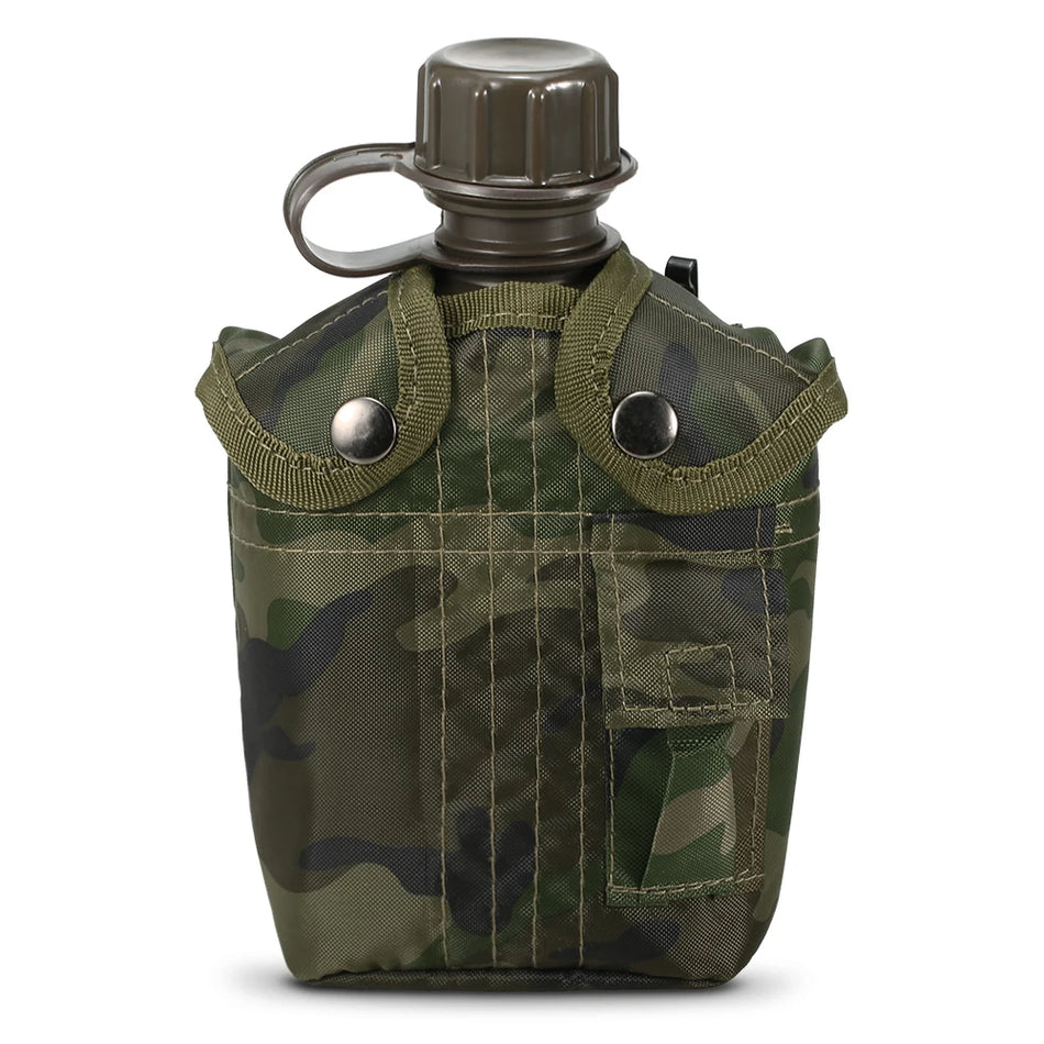 1L Outdoor Military Canteen Bottle &ndash; Felt-Lined Cover