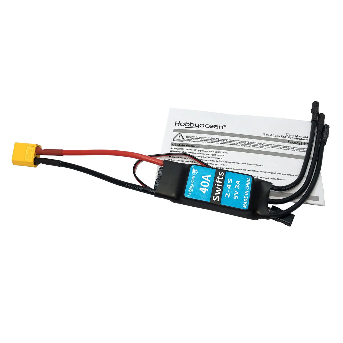 Hobbyocean 50mm Brushless EDF Duct Fan with 40A/50A ESC for RC Jet Planes