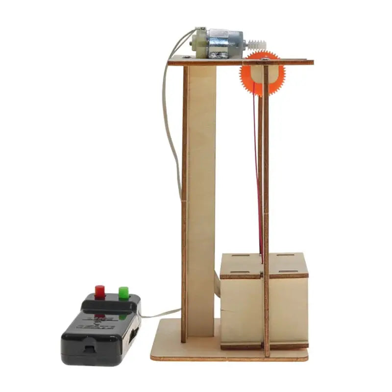 DIY Electric Remote Control Lift Elevator Wooden Model Kit Science School Projects Experiment Science Toys For Kids Education by InterCyprus Trading Ltd