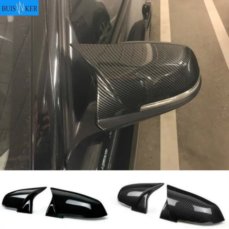 BMW 1 2 3 4 X1 F20 F30 için Karbon Siyah Dikiz Aynası Kapak Kapağı