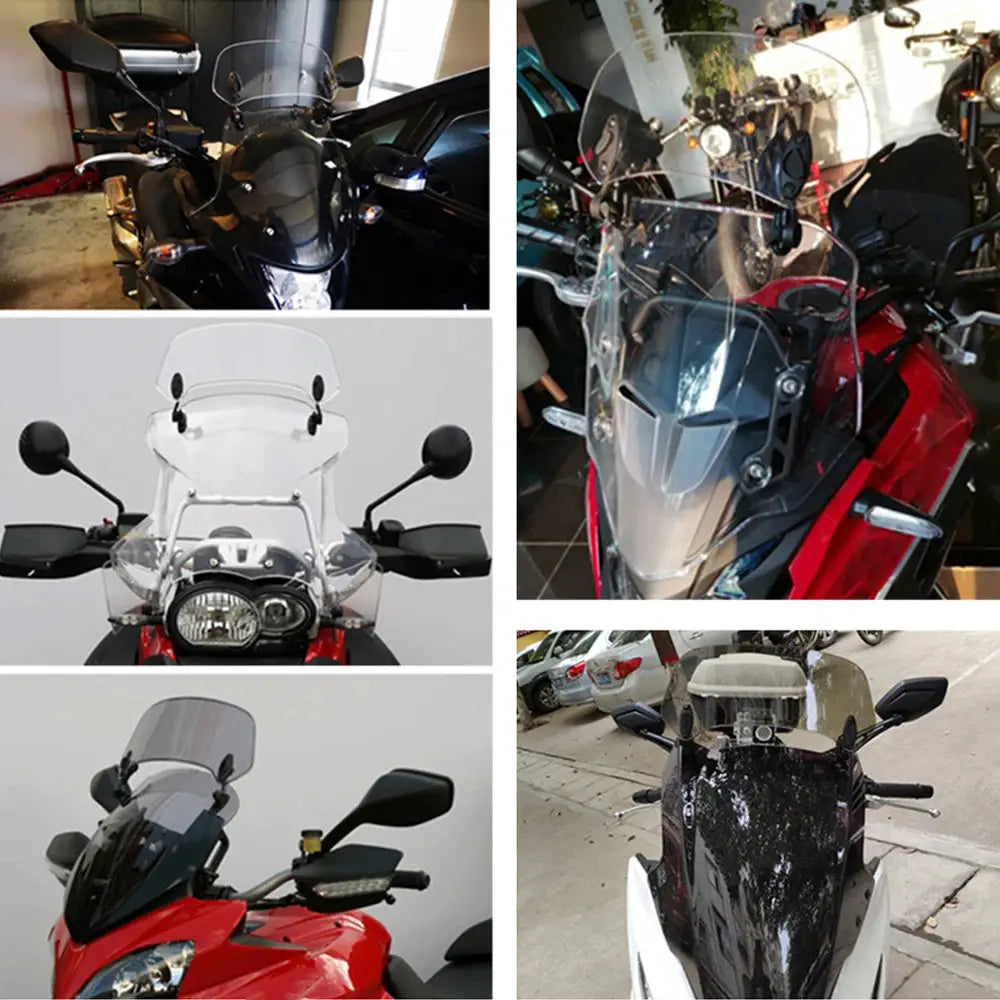 Heighten Windscreen Windshield For BMW R1300GS For HONDA For YAMAHA For SUZUKI For Kawasaki For Vespa Wind Screen Shield Spoiler by InterCyprus Trading Ltd