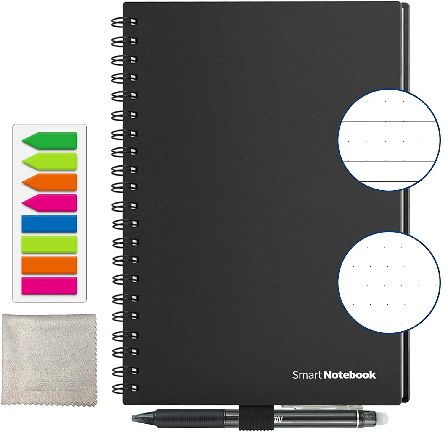 Smart Reusable Notebook A4 A5 A6 - Erasable, Wirebound &amp; Eco-Friendly A5-Dotted lined / CHINA