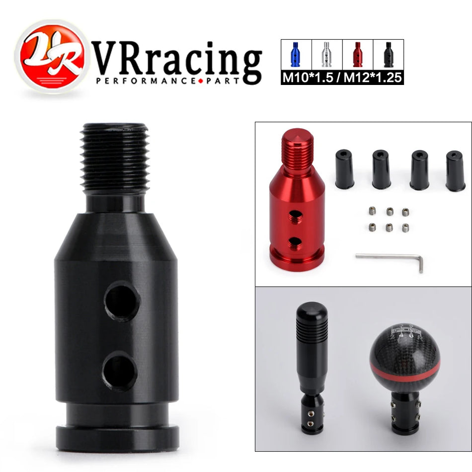 Universalus automobilio pavarų perjungimo rankenėlės adapteris M10x1.5 ir M12x1.25, aliuminis