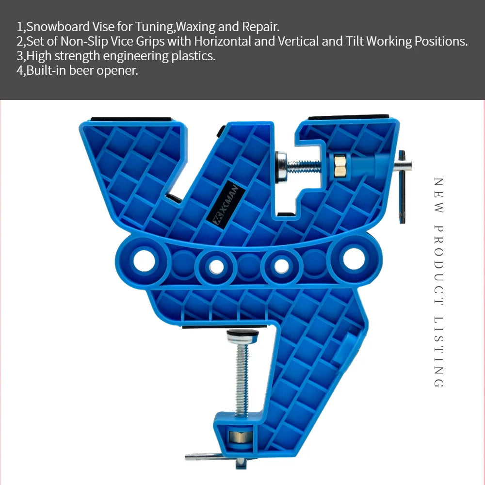 XCMAN Ski And Snowboard Vise &ndash; Non Slip Grips With Tilt