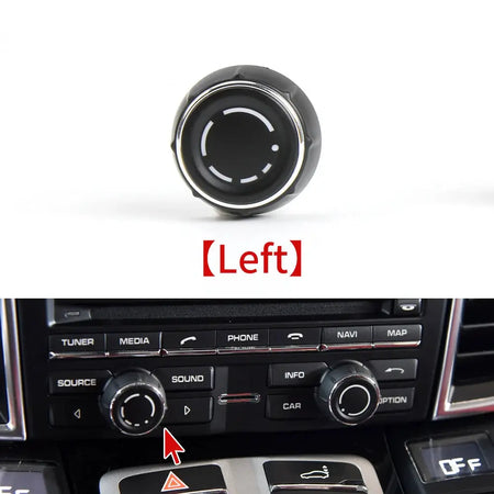 For Porsche Coupe 911 718 918 Boxster Cayman Car Center Console Audio Volume Knob Cover CD Control Switch Button Replacement by InterCyprus Trading Ltd