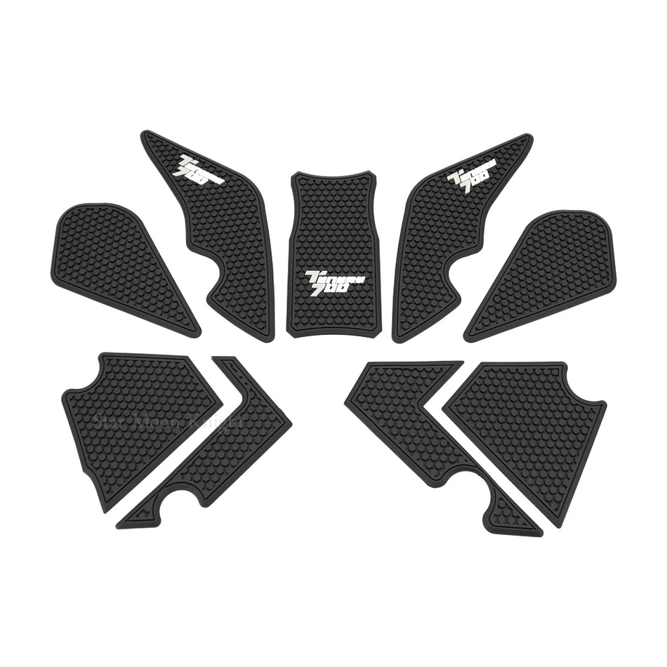 Yamaha Tenere 700 XTZ 700 skridsikre sidebrændstoftankklistermærker, vandtæt gummipude