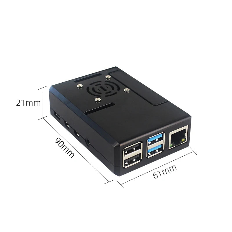 Raspberry Pi 4 Model B Case &ndash; Removable GPIO Cover with Cooling Fan
