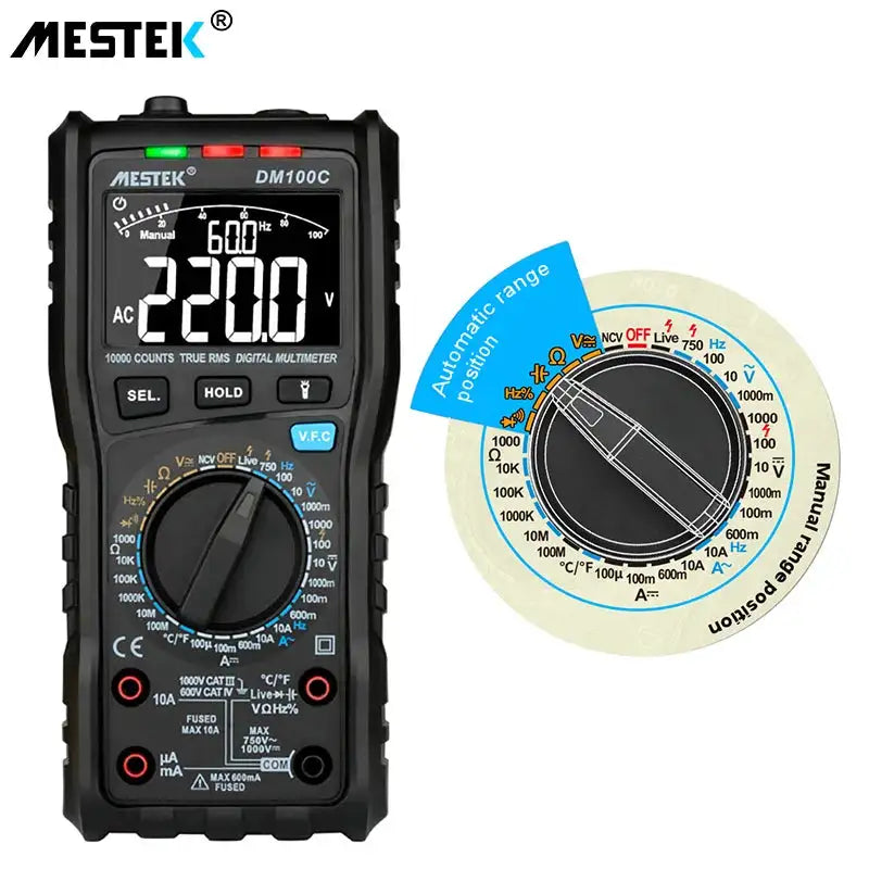 Mestek True RMS Multimeter NCV Auto Non Contact Tester