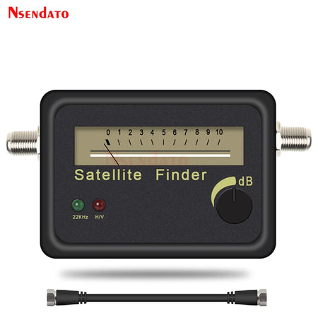 Digital satfinder Satellite Finder signal meter Meter for FTA LNB DIRECTV Signal Pointer SATV Satellite TV Receiver Sat finder added Black cable