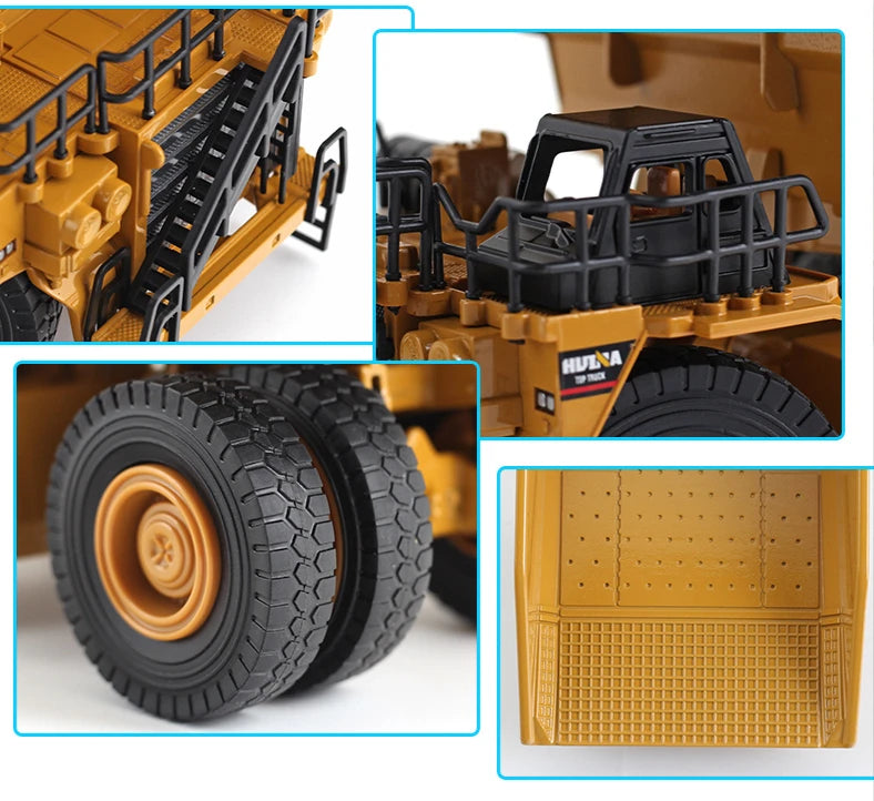 Huina 1/40 Scale Dumper Metal Model 1912 &ndash; Durable Diecast Engineering Vehicle for Kids